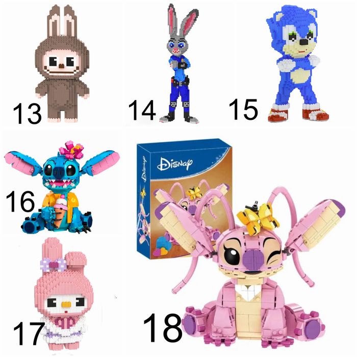 Конструктор Magic Blocks в асортименті Стіч,Bearbrick,Marvel,DC,Лабубу