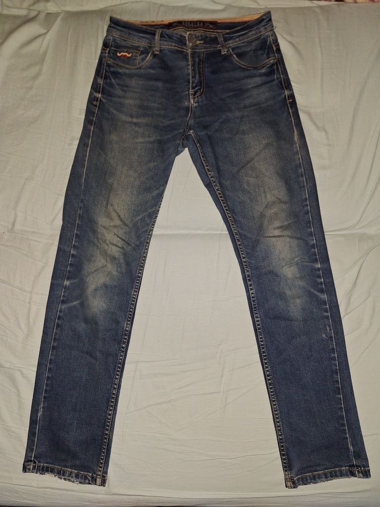 Jeansy męskie W31 L32 slim, zwężane Resalsa