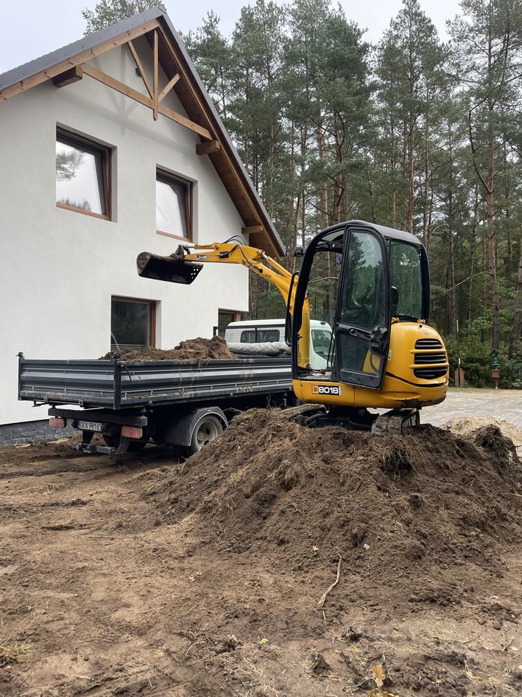 Prace ziemne , transport  uslugi koparko- ladowarka ,minikoparka .