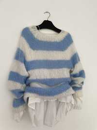 Wełniany sweter moher handmade