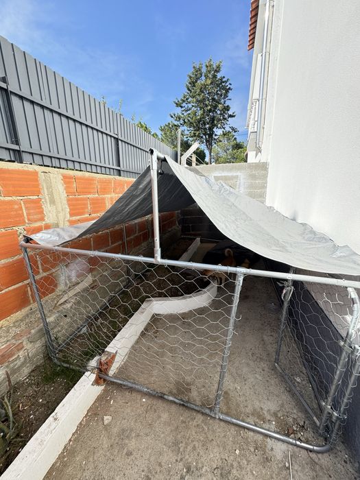 Canil XL com telhado de exterior 400X200X150 cm