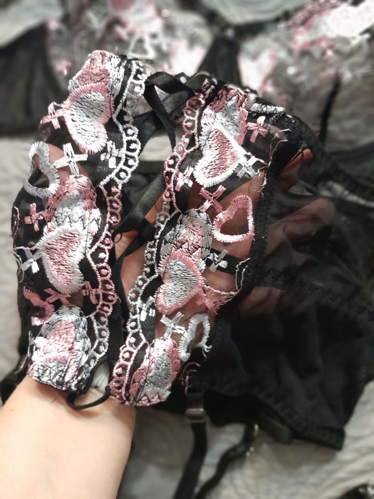 Zmysłowy komplet bielizny pas XL