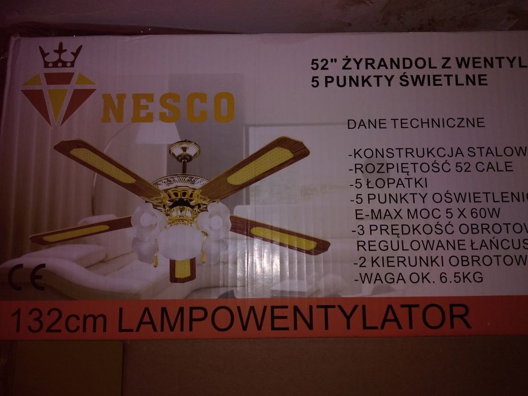 Lampowentylator sufitowy