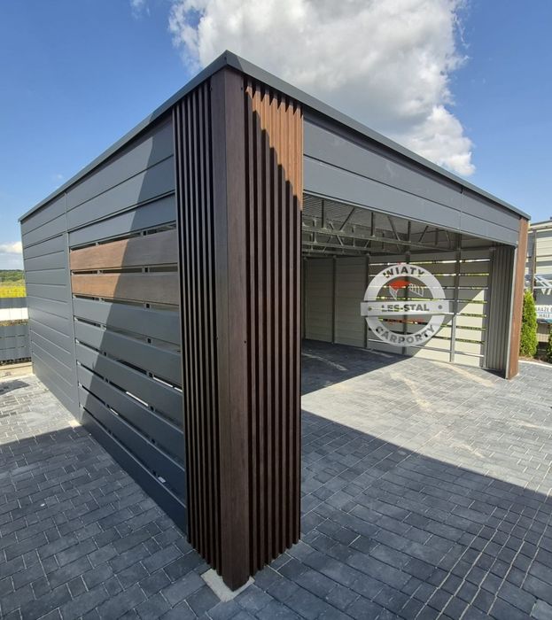 Wiata blaszana Lamele Carport Premium