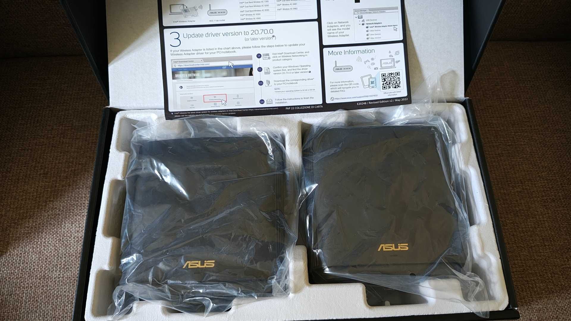 Zestaw 2x ASUS ZenWiFi AX XT8 MESH (6600Mb/s a/b/g/n/ac/ax USB3.0)