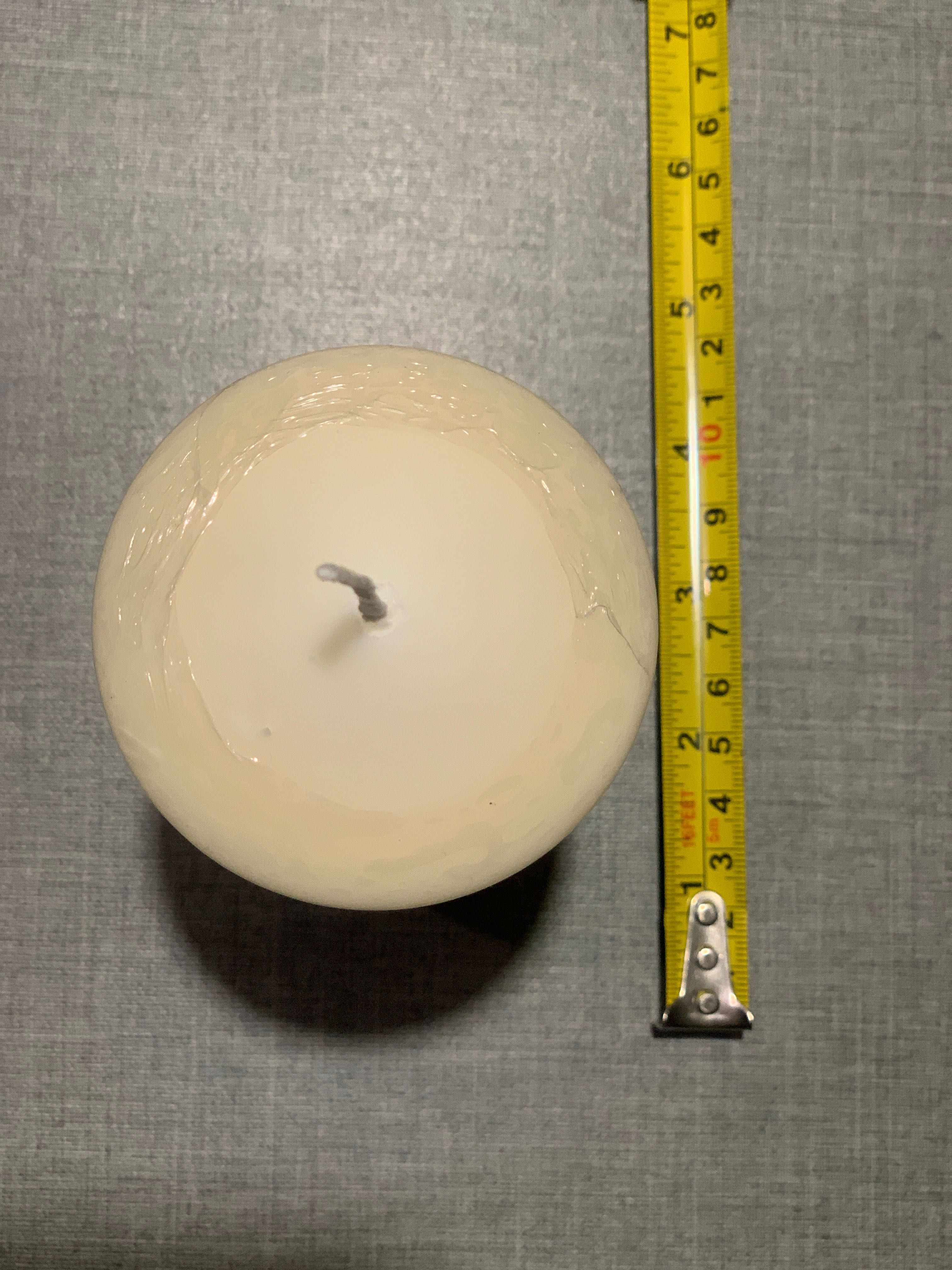 Świeca ecru 14 cm nowa