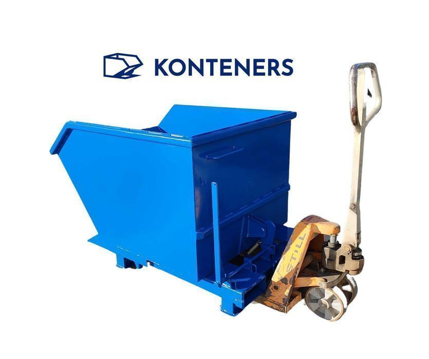 Kontener przechylny niski/ samowyładowczy / na widły / odpady/ CNC