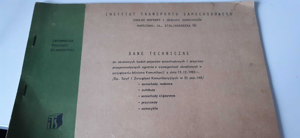 stara książka dane techniczne fiat star jelcz 1988r. dla kolekcjonerów