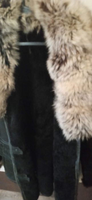 Куртка кожана  натуральна з  хутром