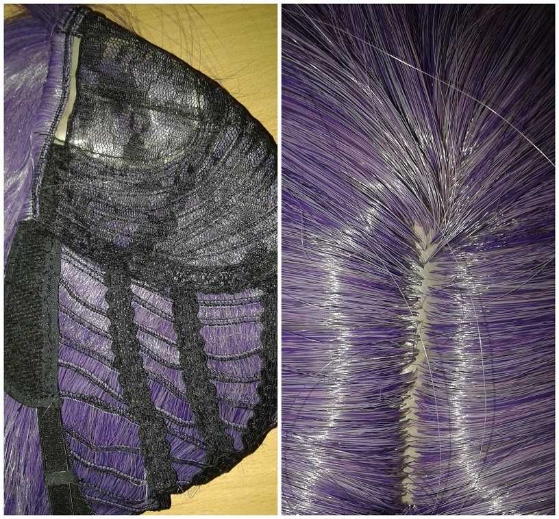 Rafayel Love and Deepspace wig cosplay peruka fioletowa krótka męska