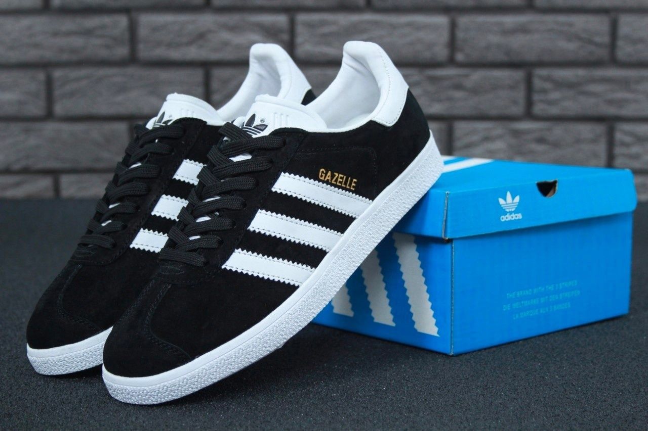 Чоловічі кросівки Adidas Gazelle Indoor Black Мужские кросовки Адидас