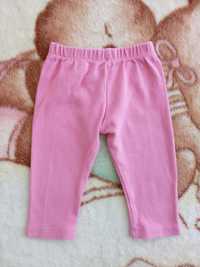 Różowe legginsy spodnie spodenki 74 jak nowe