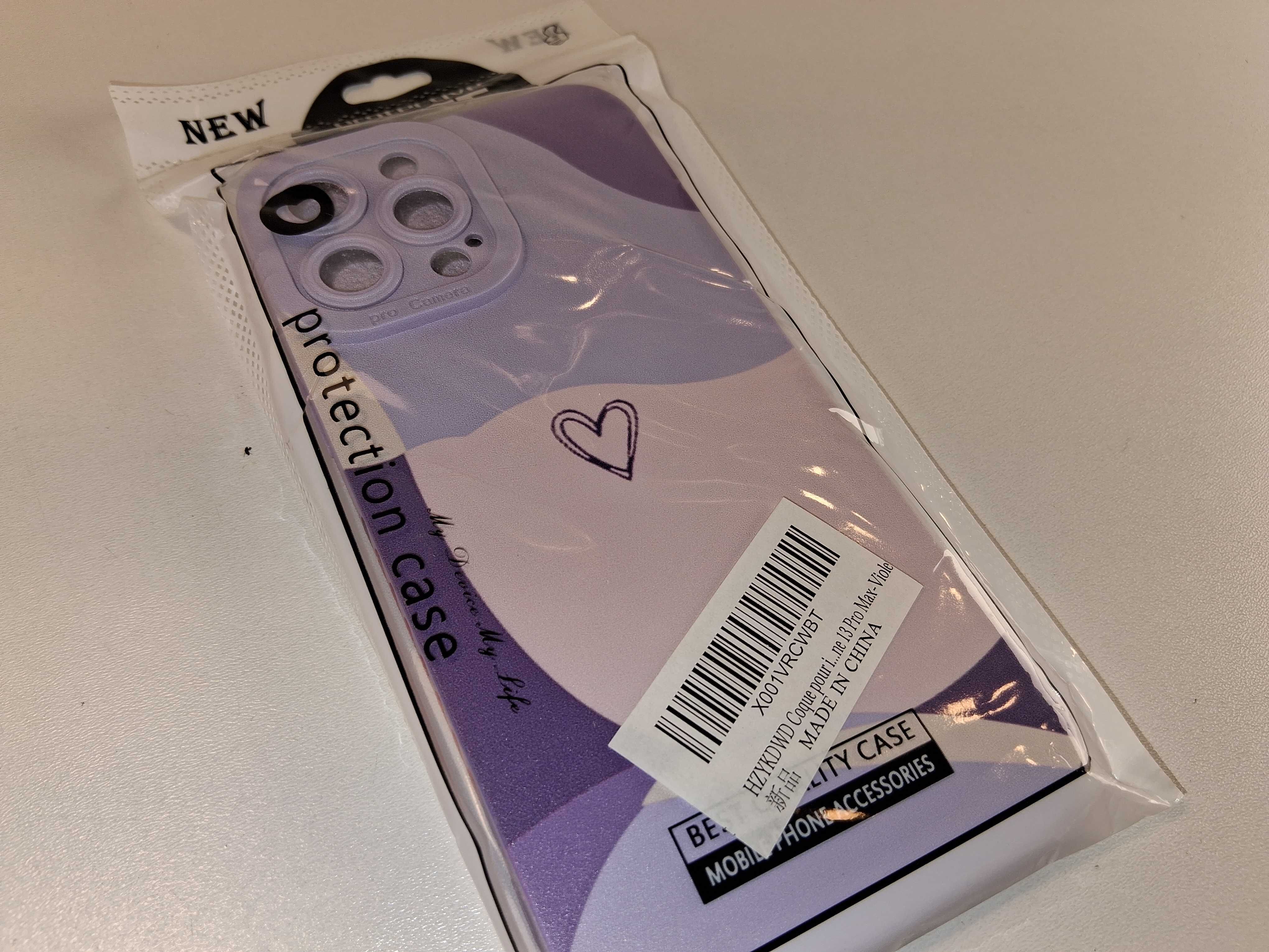 E098 Etui Ochronne na iPhone 13 Pro Max Fioletowe Nowe Pokrowiec CASE