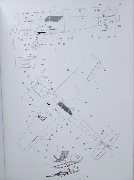 Model kartonowy mysliwiec Messerschmitt Bf-109D, MPModel, 1:33