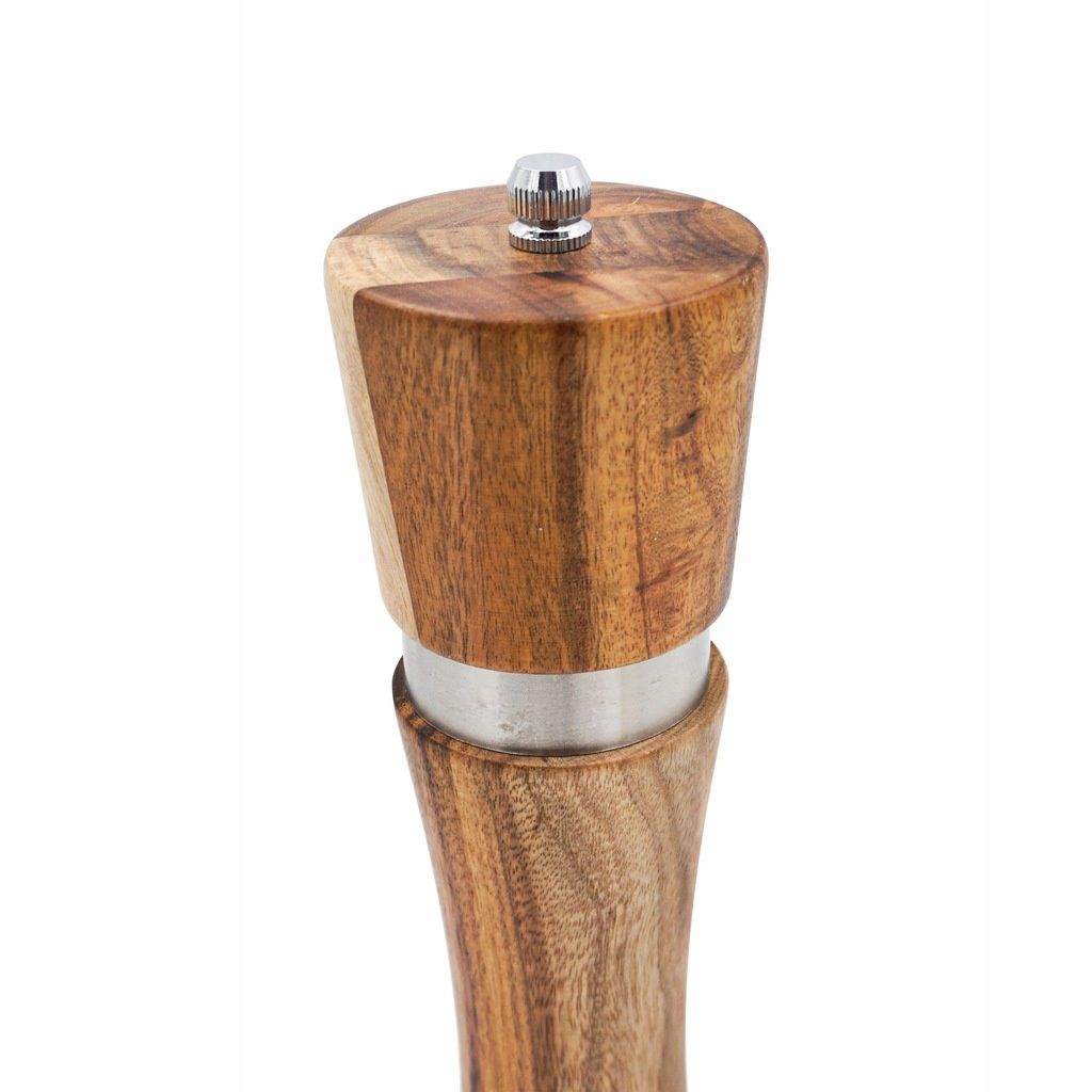 młynek z akacjowego drewna ceramika 31cm.