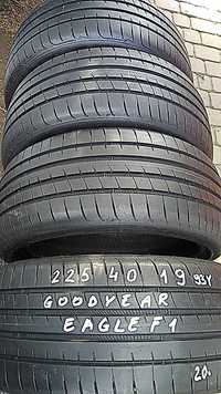 opony jak NOWE 4 szt. 225/40/19 93 Y Goodyear 2020 rok