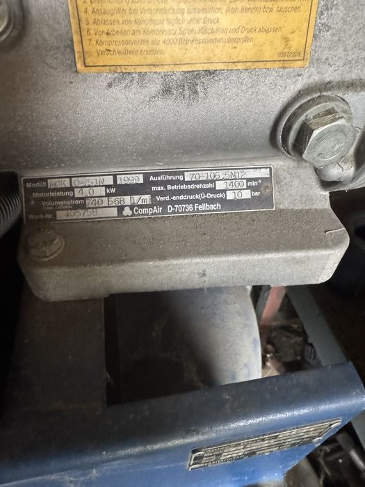 Kompresor mahle ze zbiornikiem 3 fazowy