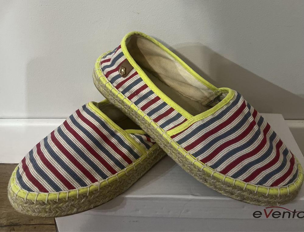 Espadryle w kolorowe paski, Tamaris