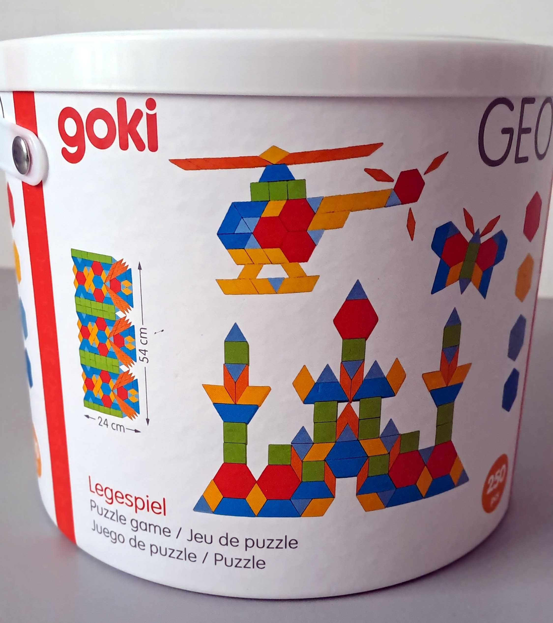 Klocki drewniane Goki - Geo 250 el., 3+