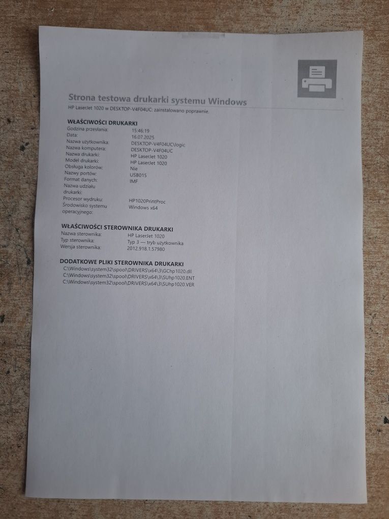 Drukarka Hp Laserjet 1020