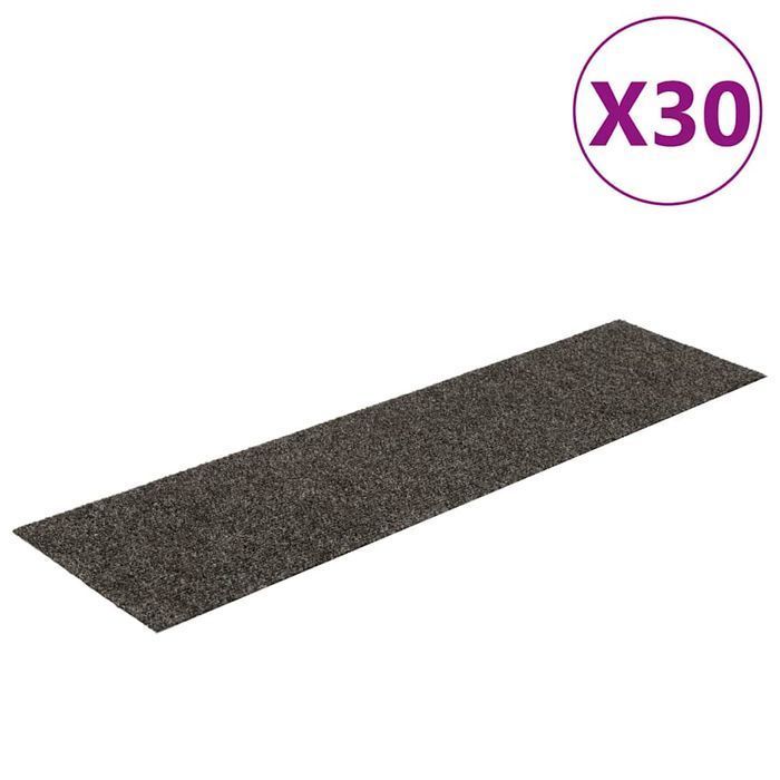 Vidaxl Maty Na Schody Samoprzylepne 30 Szt. Antracyt Prostokątne