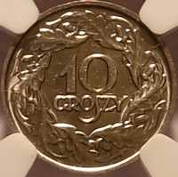 10 groszy 1923 Grading NGC MS64 PIĘKNA