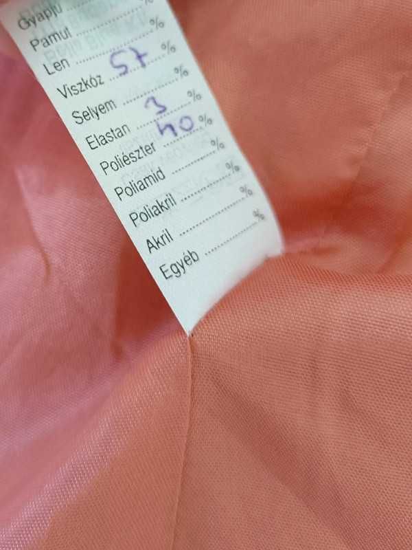 komplet vintage garnitur żakiet spodnie marynarka 356 S morelowy