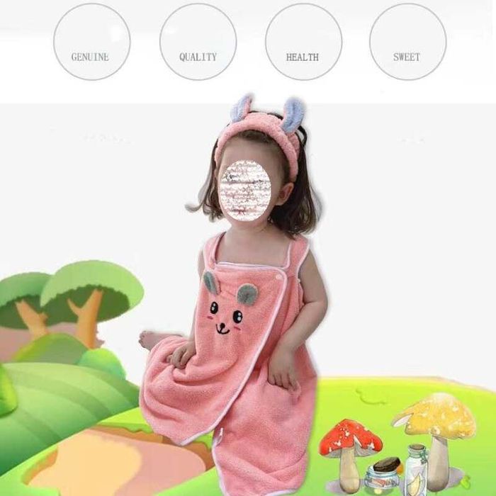 Szlafrok / ręcznik kąpielowy dla dziewczynki.