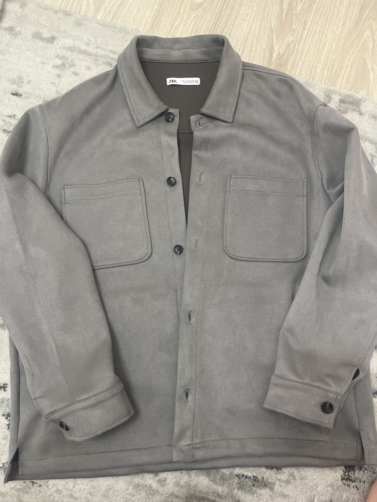 Мужская серая рубашка Zara