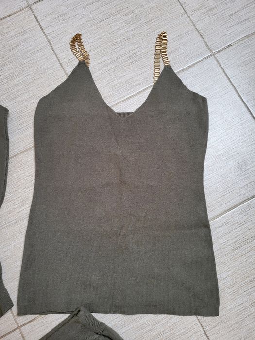 Dres damski dzianinowy 3 częściowy, komplet 3 częściowy L/40 nowy