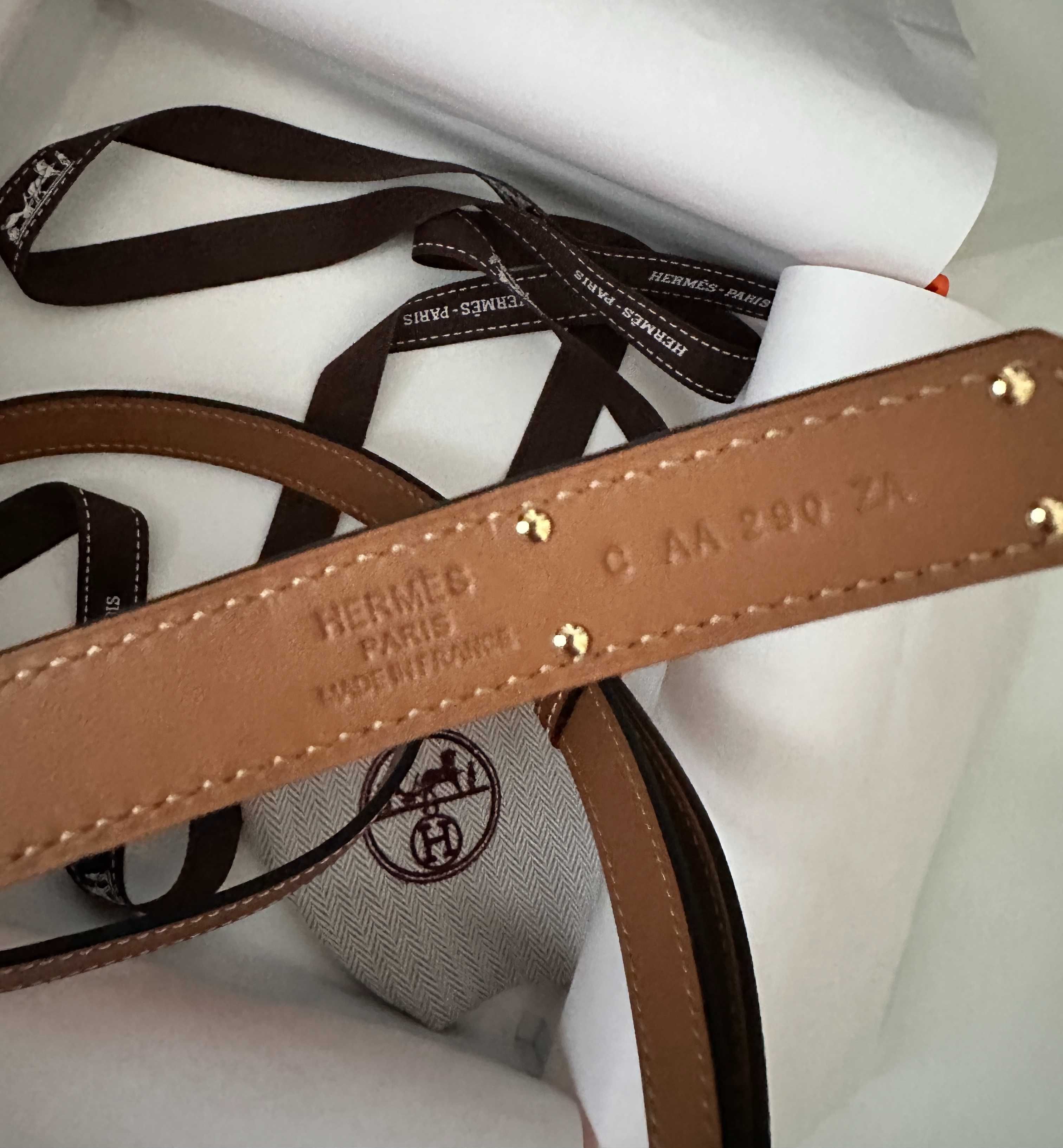 Pasek Hermes Birkin 18 gold NOWY