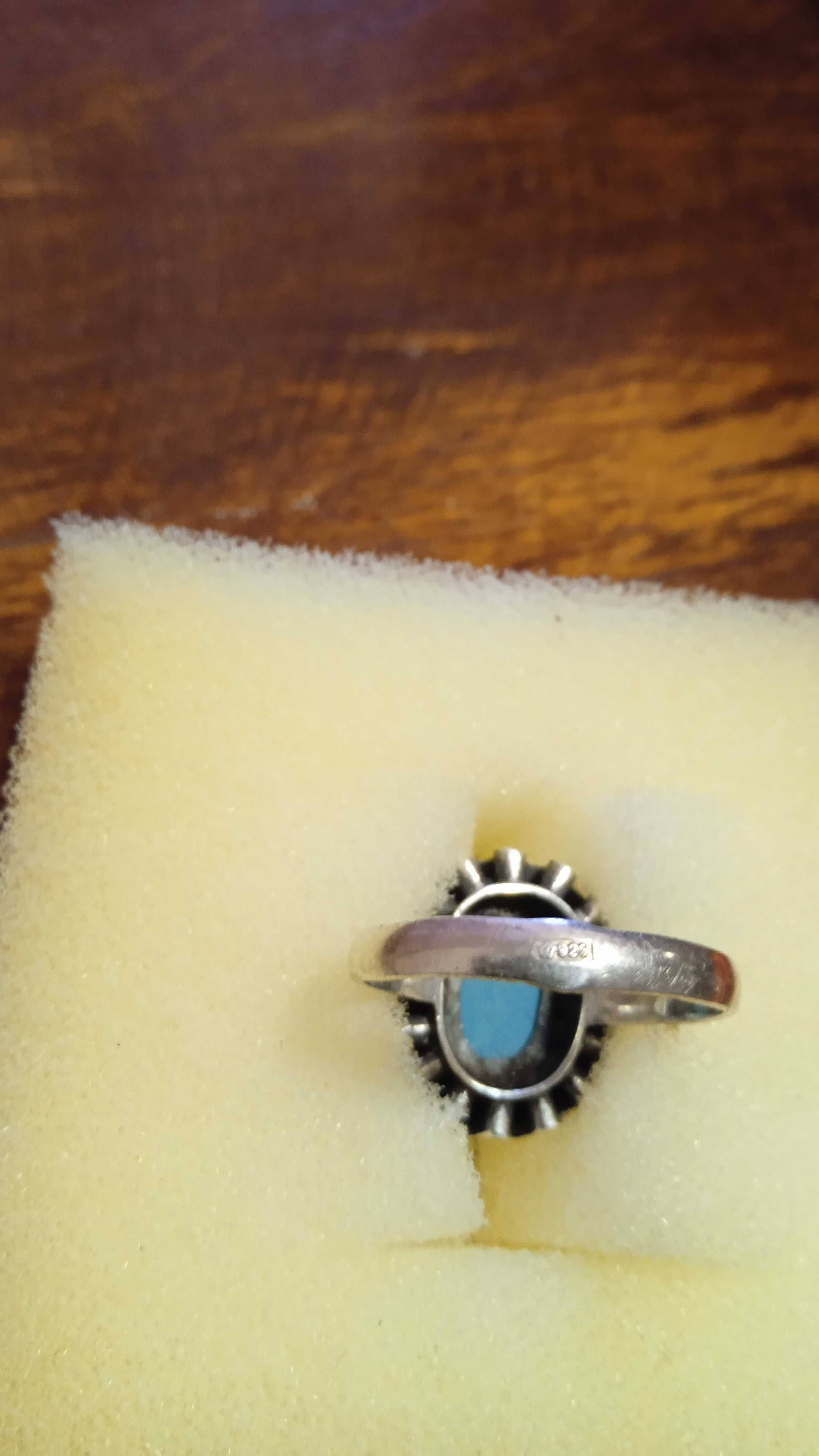 Старое советское серебряное кольцо с бирюзой