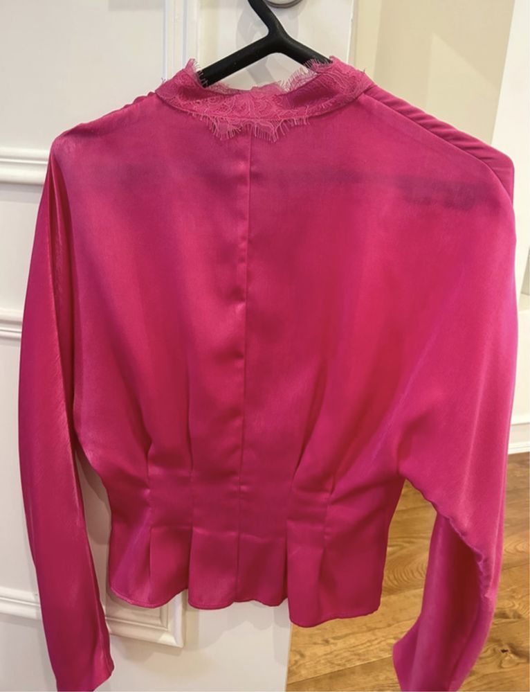 Camisa acetinada Rosa