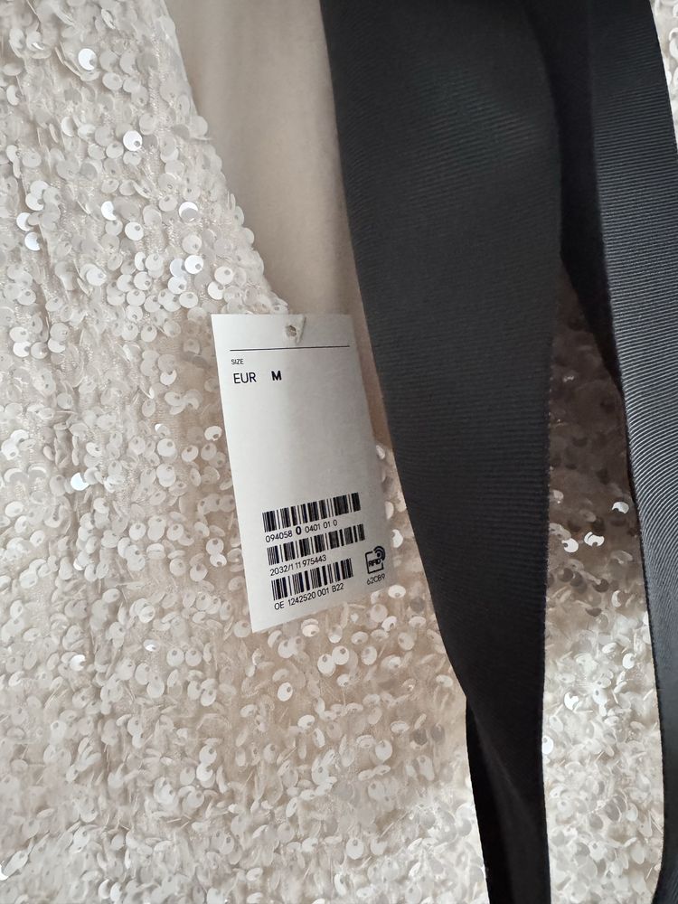 H&M viralowa sukienka ciążowa w cekiny z kokardą nowa z metkami M 299