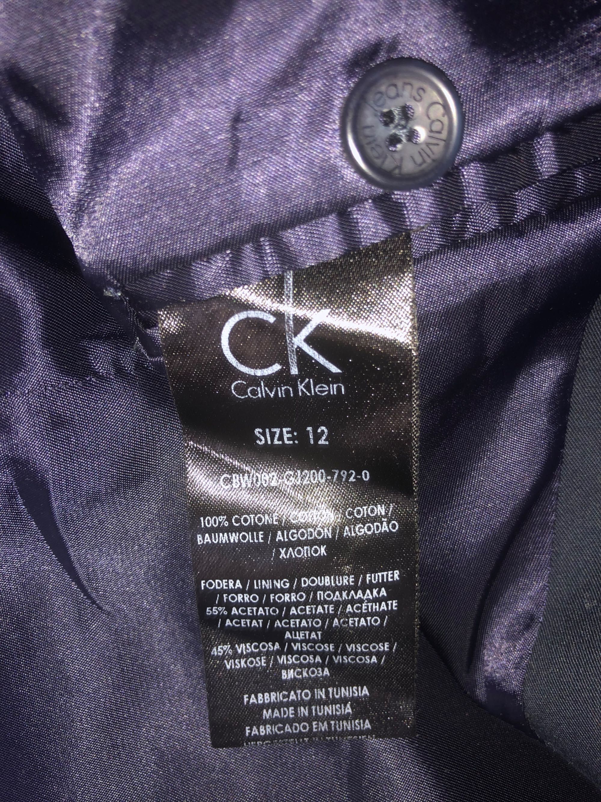 CALVIN KLEIN JEANS młodzieżowa marynarka oryginalna ciemny granat r.12