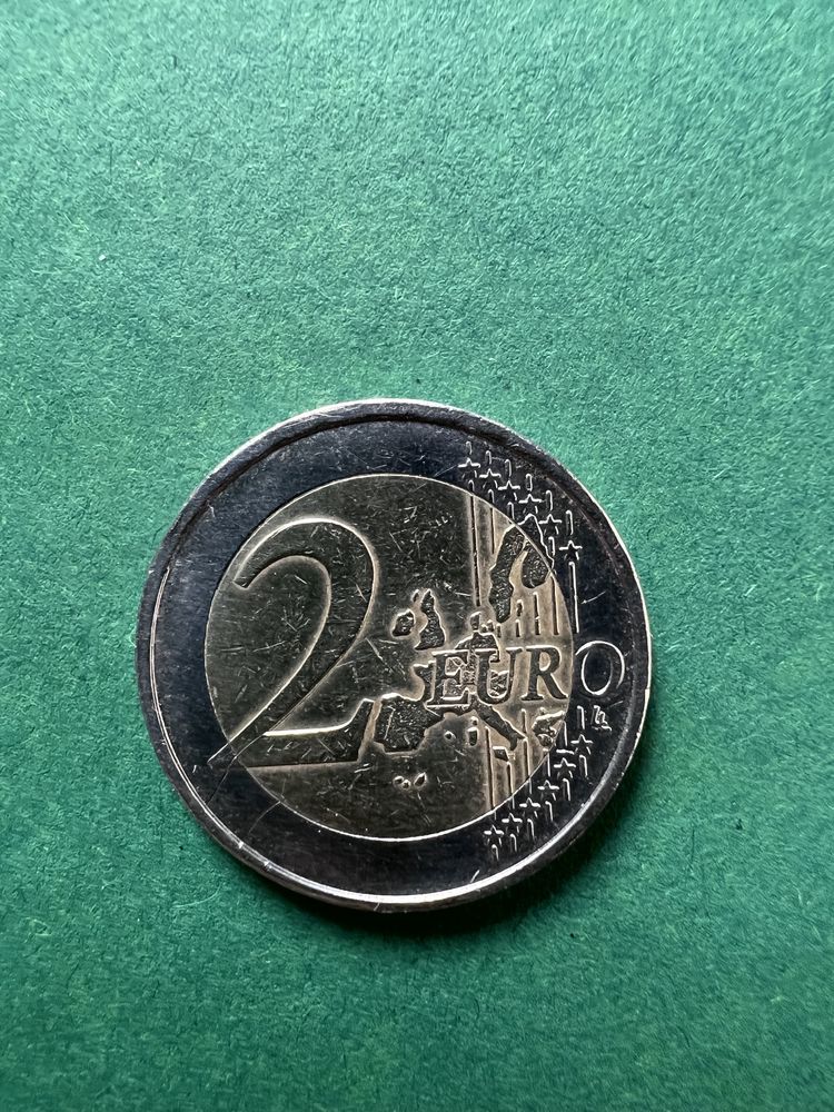 2 евро 2002, Германия, редкий брак чеканки