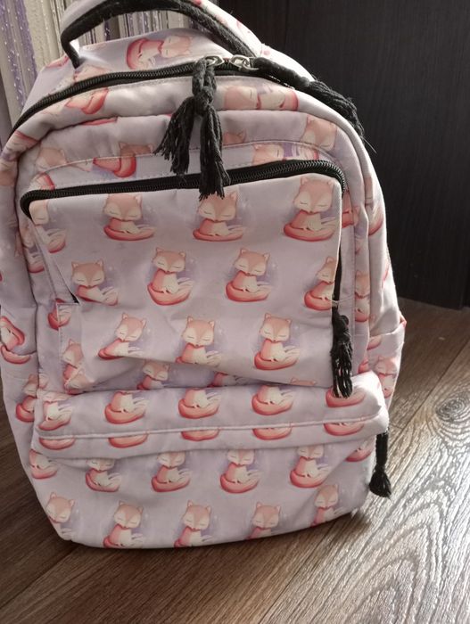 Рюкзак фіолетовий з лисичками