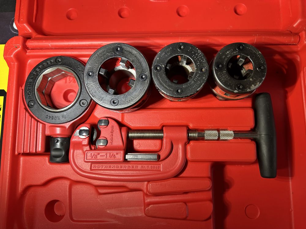 Різьбонарізний клупп Rothenberger SANI KIT BSPT R 3/4 - 1/2 - 1