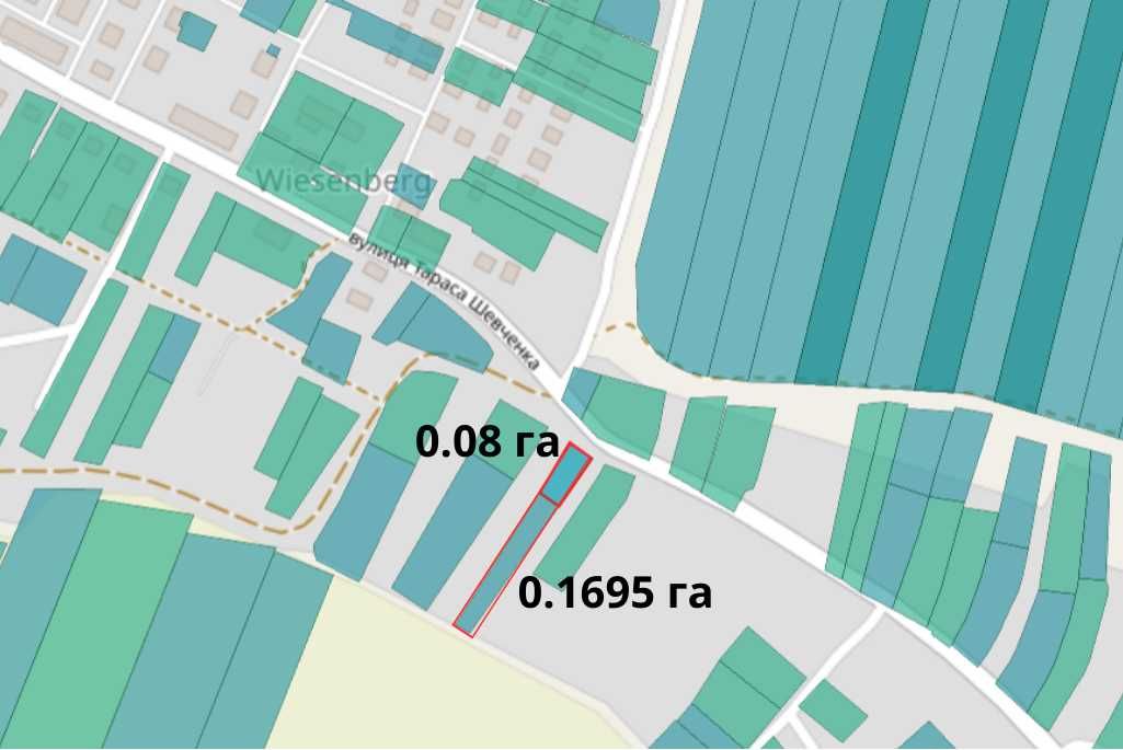 Продаж земельної ділянки під житлову забудову, площа 17.03 сотки