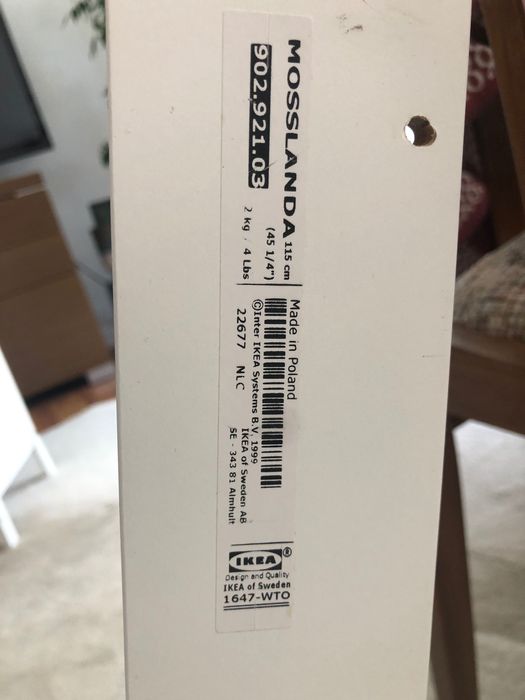 IKEA półka biała Mosslanda 115 cm