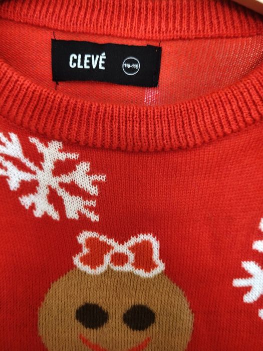 Sweterek czerwony nowy dla dziewczynki 110/116