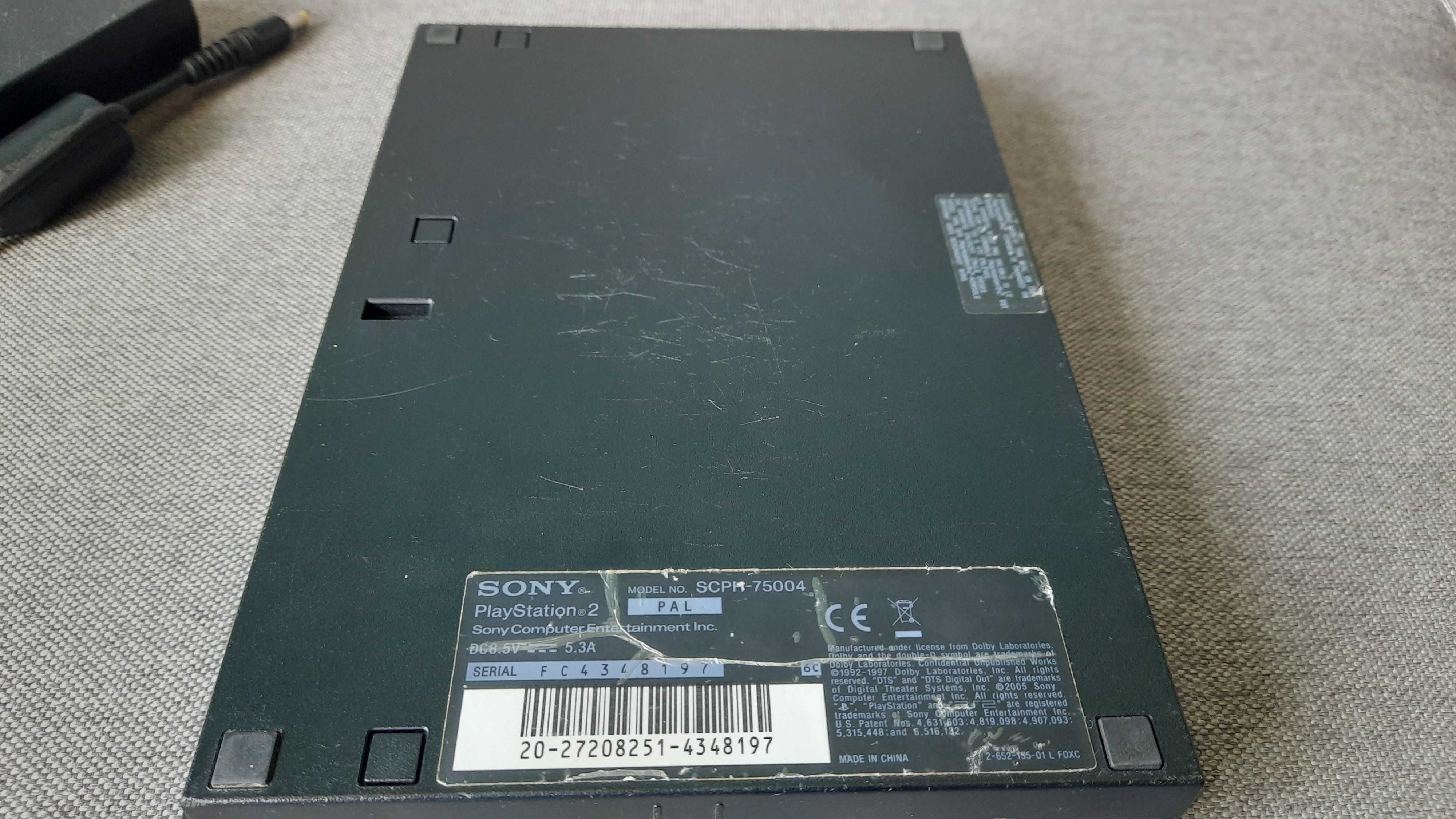 Konsola PS2 Playstation 2 z zasilaczem i kartą pamięci 8mb.