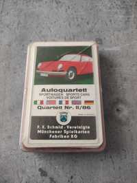 Karty Quartett z lat 60' samochody sportowe