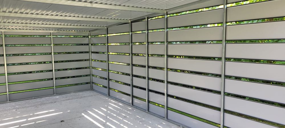 Schowek ogrodowy na śmieci Wiatka garaż garaże  wiata śmietnikowa