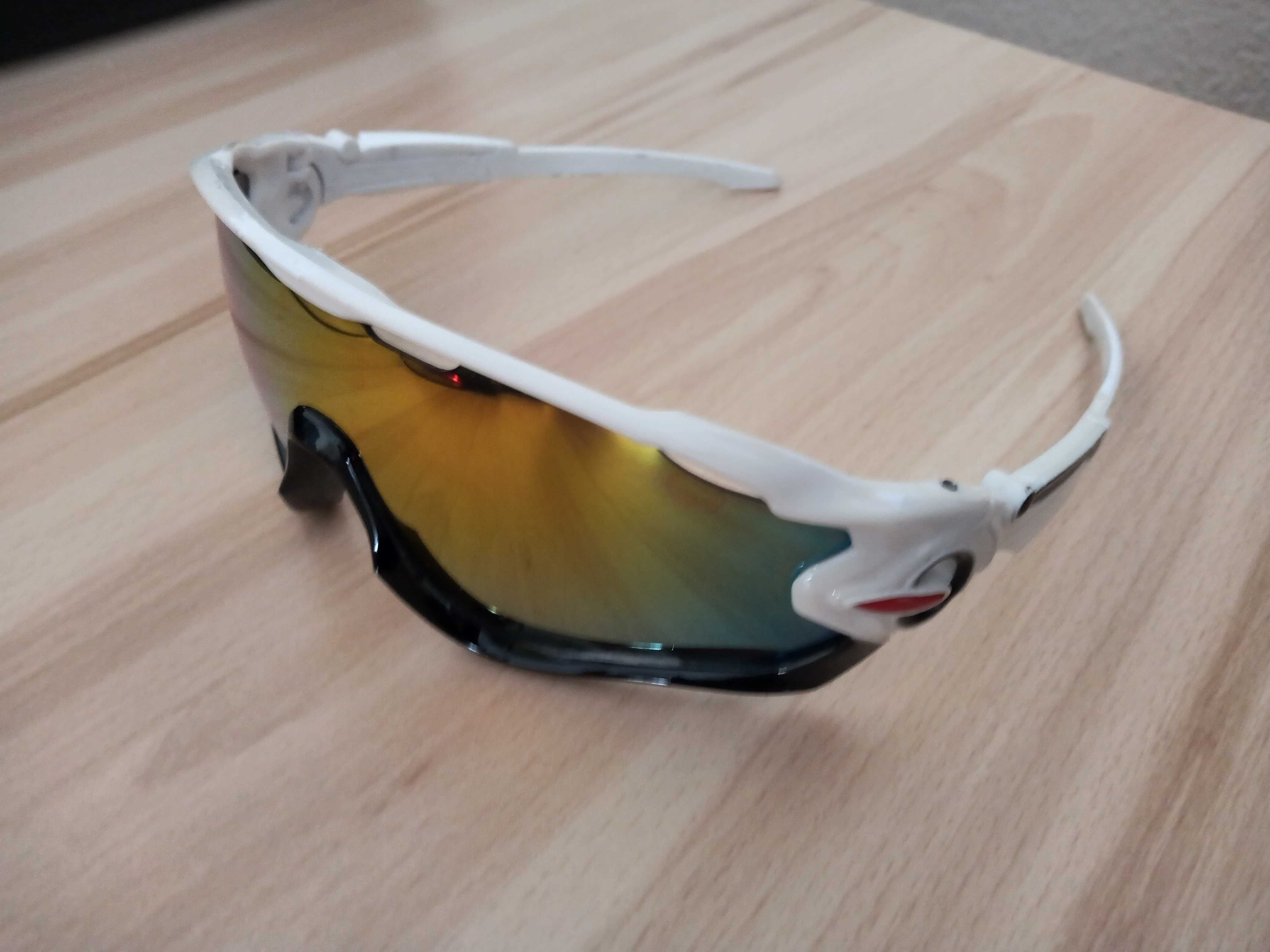 SHIMANO zamiennik - okulary kolarskie przeciwsloneczne, czarno - białe
