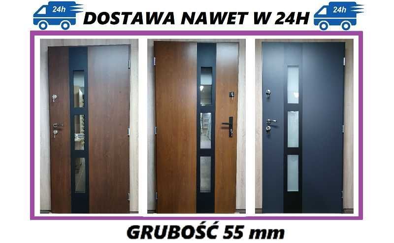 Drzwi zewnętrzne 80, 90 model "AFRYKA 2" Produkt Polski