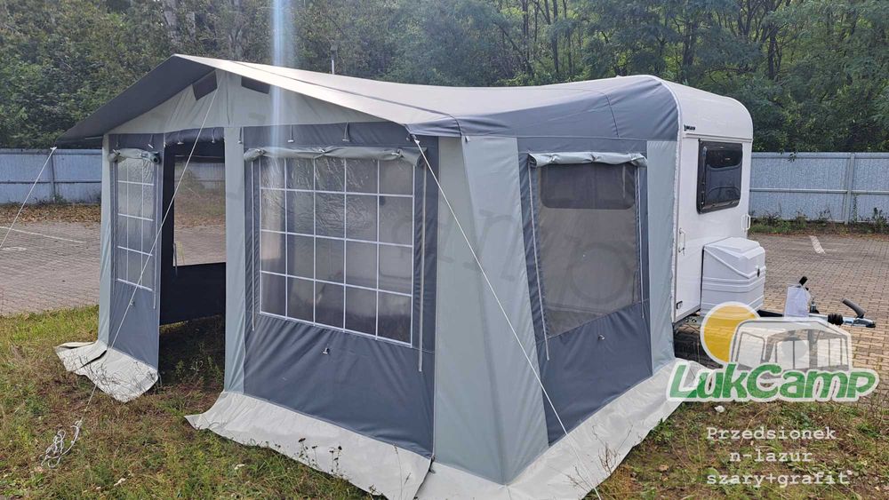 Nowy przedsionek do przyczepy NIEWIADÓW N-LAZUR 4,2x2,5m – producent