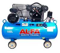 Компрессор Al-FA ALC100-2/230V 3.8kW 660л/мин, 100л ресивер!!!