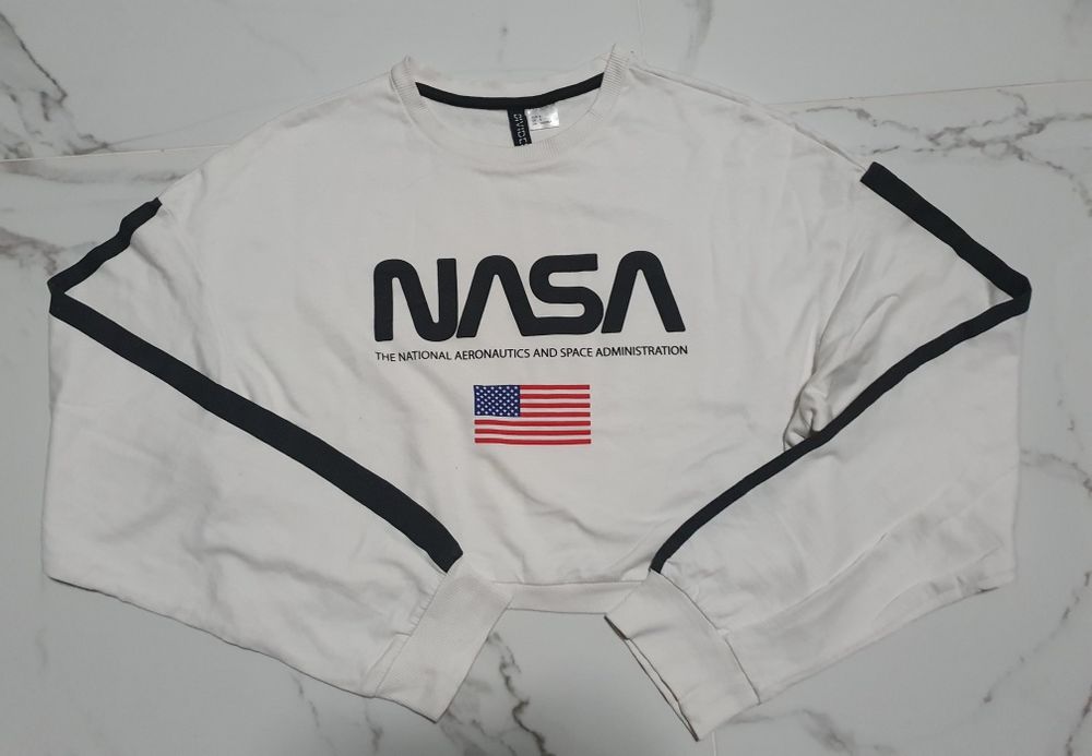 Bluza top Nasa H&M S biała