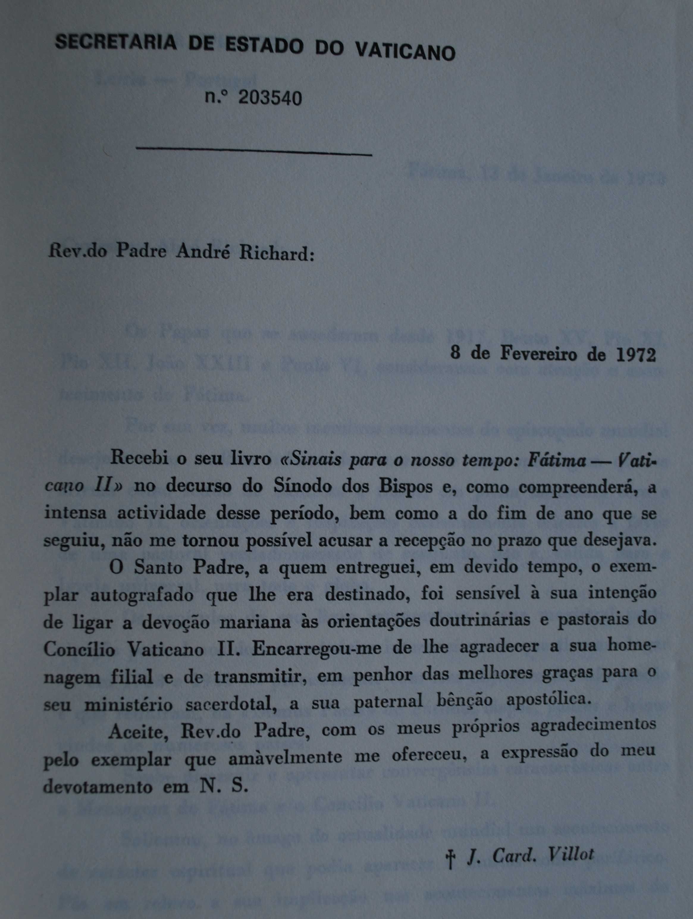 Fátima Vaticano II Sinais Para o Nosso Tempo do Padre André Richard